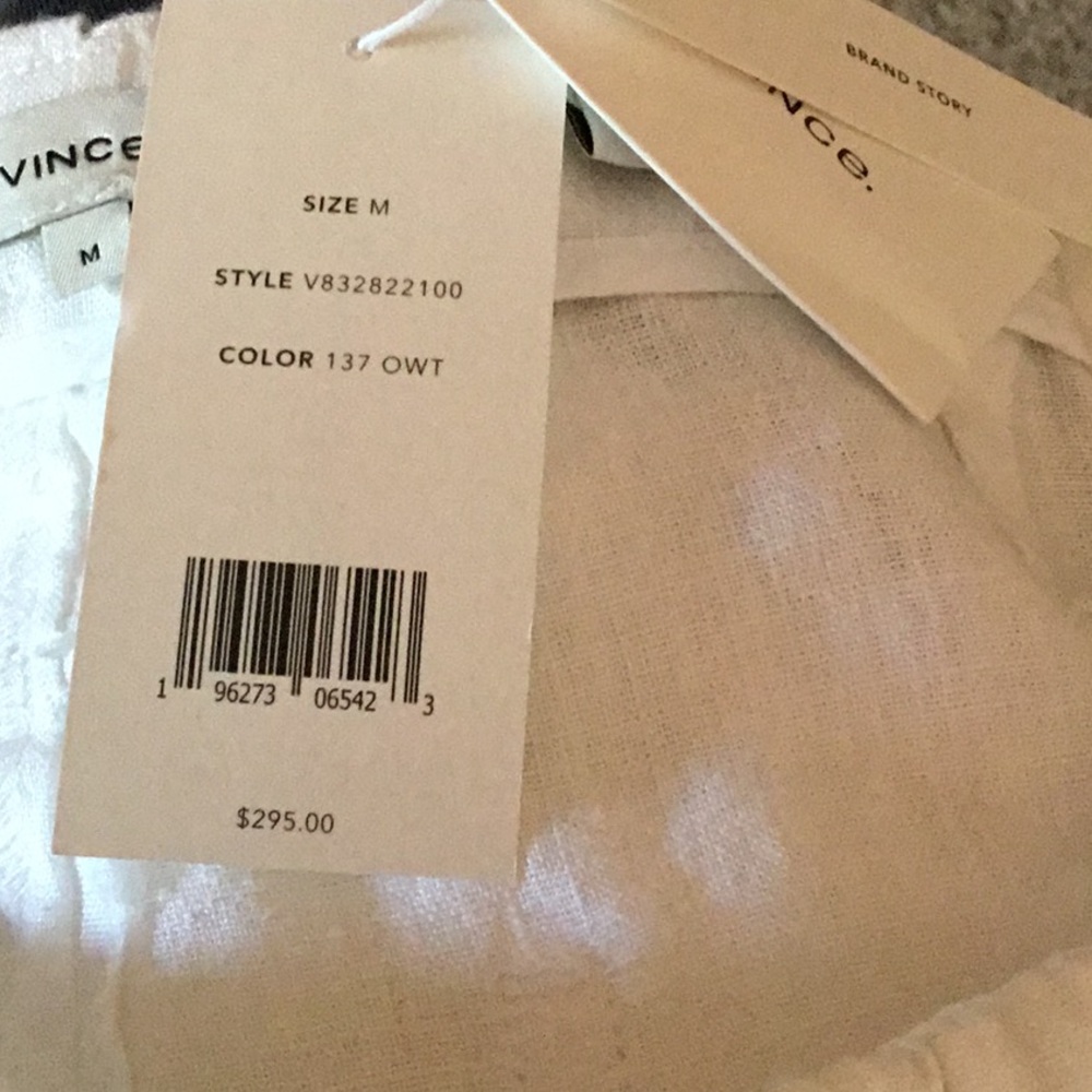 NWT Vince White Linen Pants - Picture 6 of 8
